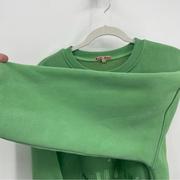 Bailey rose Malibu Athletics Oversized crewneck sweatshirt tennis Sz L green - Picture 3 of 10